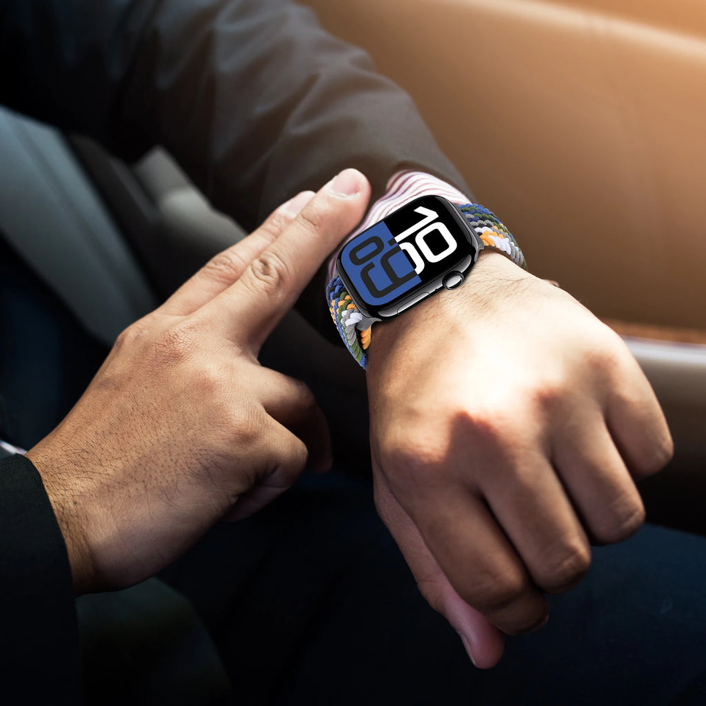 Braided Loop Nylon band for Apple Watch Ultra 2 49mm 46mm 42mm 45mm 41mm Magnetic band Apple Watch 10 9 8 7 6 5 SE 40mm 44mm Band