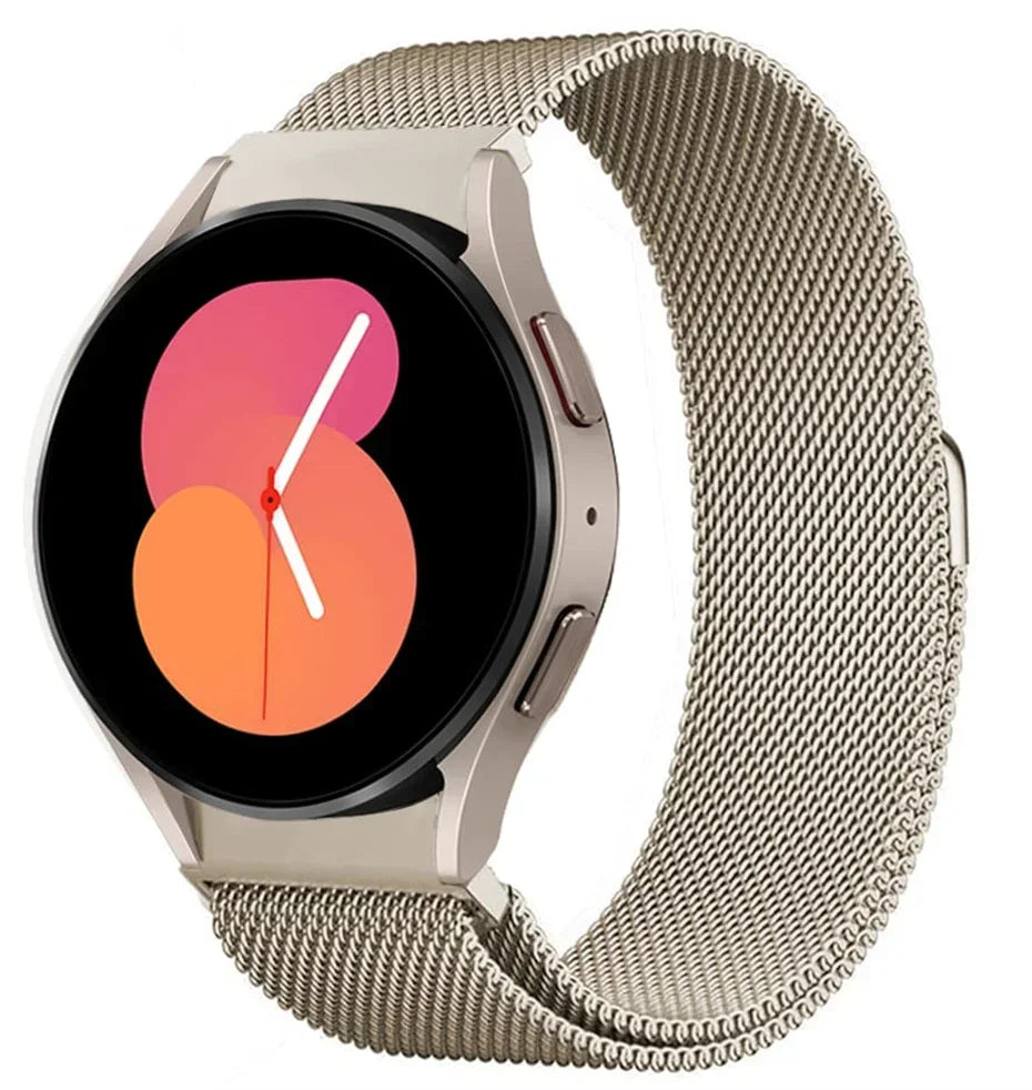 No Gaps Band For Samsung Galaxy Watch 7/FE/6/4/5/5 pro 44mm 40mm 20mm Milanese Loop Bracelet Galaxy 4-6 classic 43mm 47mm Band