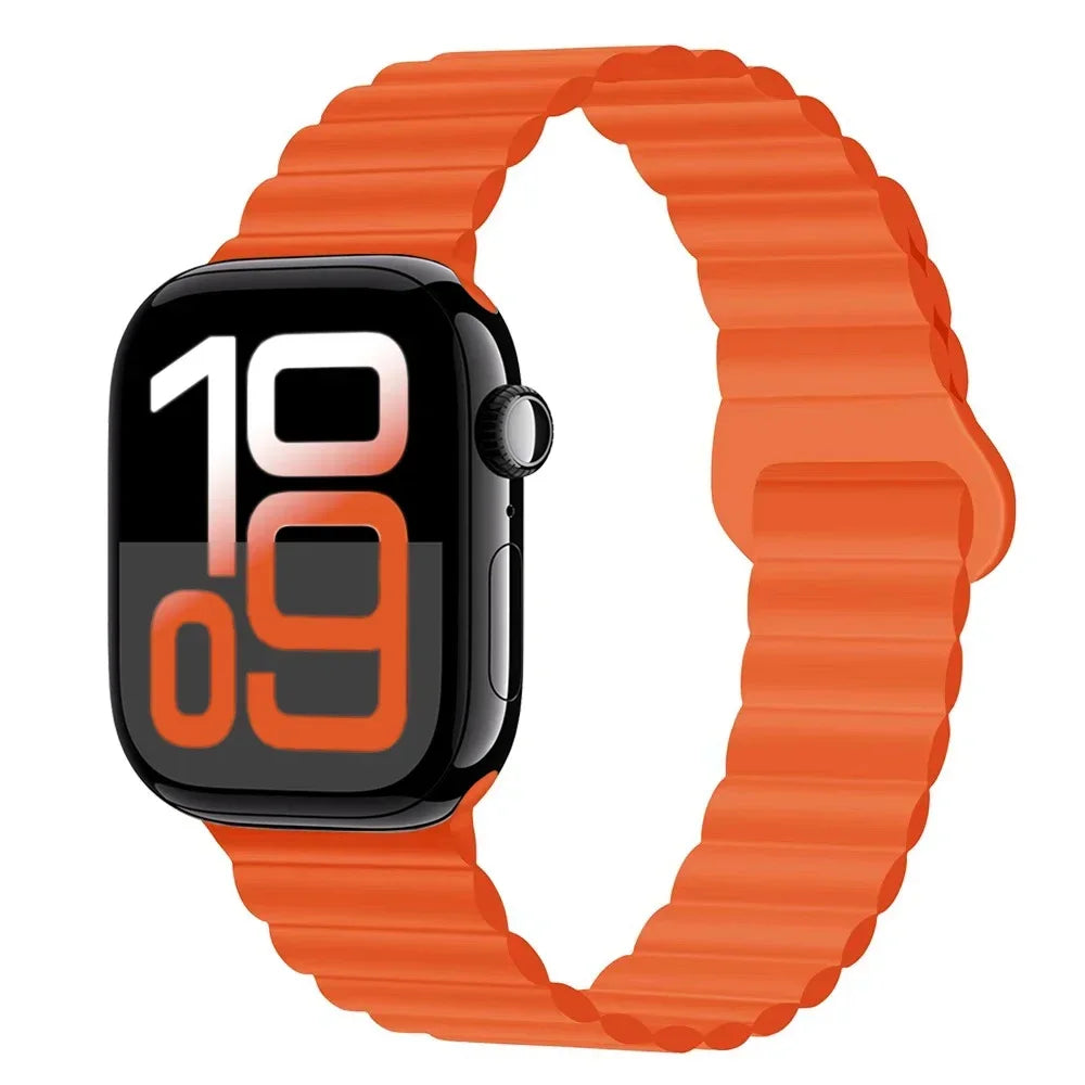 Silicone band for Apple Watch Ultra 3 2 1 49mm 11 10 42mm 46mm Magnetic band for Series 9 8 7 6 5 4 SE3 41mm 45mm 44mm 40mm