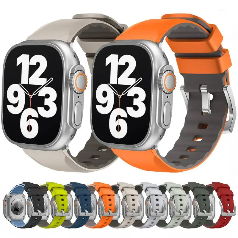 Silicone band for Apple Watch Ultra 3 49mm 46mm 42mm 45mm 41mm 44mm 40mm 38mm Sport for Apple Watch Series 11 10 9 8 7 6 5 4 SE 3 2