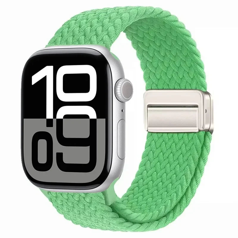 Nylon Braided Loop band for Apple Watch Ultra 3 2 49mm 11 10 42mm 46mm 9 8 7 45mm 41mm Magnetic band Apple Watch 6 5 SE 44mm 40mm band