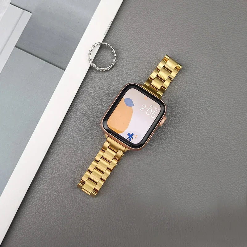 Thin band for Apple Watch band 45mm 44mm 41mm 40mm 42mm 38mm 49mm Stainless Steel metal band Apple Watch Series 10 9 8 3 Ultra 7 6 SE