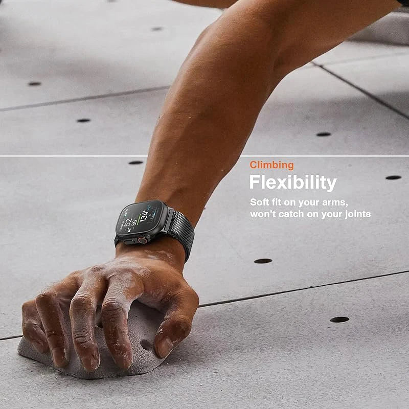 Milanese Loop band For Apple Watch band Ultra 3 2 49mm 46mm 45mm 44mm 41mm 38mm 42mm Stainless Steel metal for Apple Watch Series 11 10 9 8