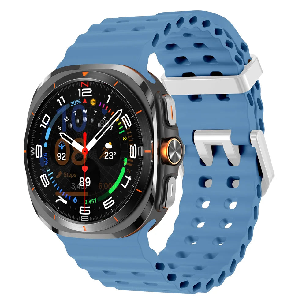 Silicone Breathable Strap For Samsung Galaxy Watch Ultra 47mm Marine Wristband Bracelet Galaxy Watch Ultra(2025) 47mm Watchband