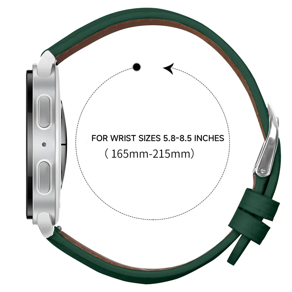 Leather Strap for Samsung Galaxy Watch 8 44mm 40mm Classic Wriststrap Quick Releas Bracelet Band for Watch 8 Classic Accessories