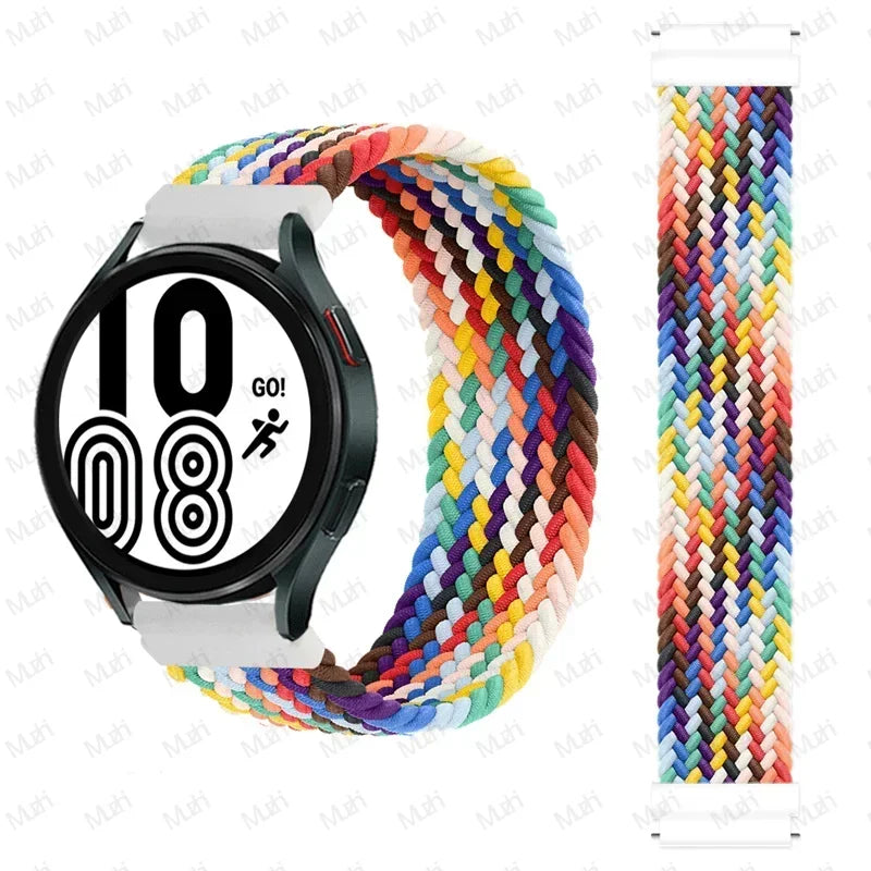 Braided solo loop for Samsung Galaxy Watch 7 44mm 40mm Strap correa Bracelet Galaxy Watch 4 6 Classic 5 pro 45MM 20MM 22MM band