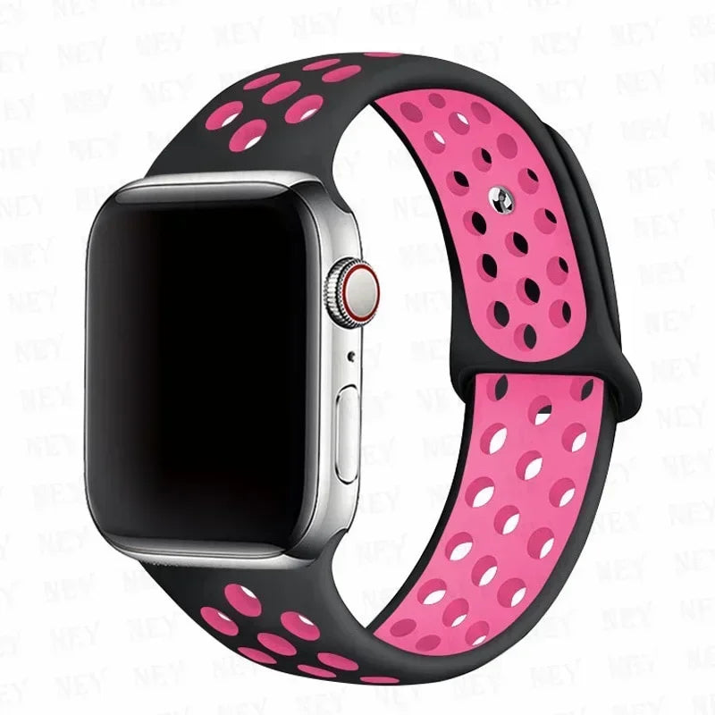 Sport band For Apple Watch band 45mm 49mm 44mm 40mm 41mm 42mm 46mm Silicone band Apple Watch Ultra 2 Series 10 9 8 SE 7 6 5 4 3