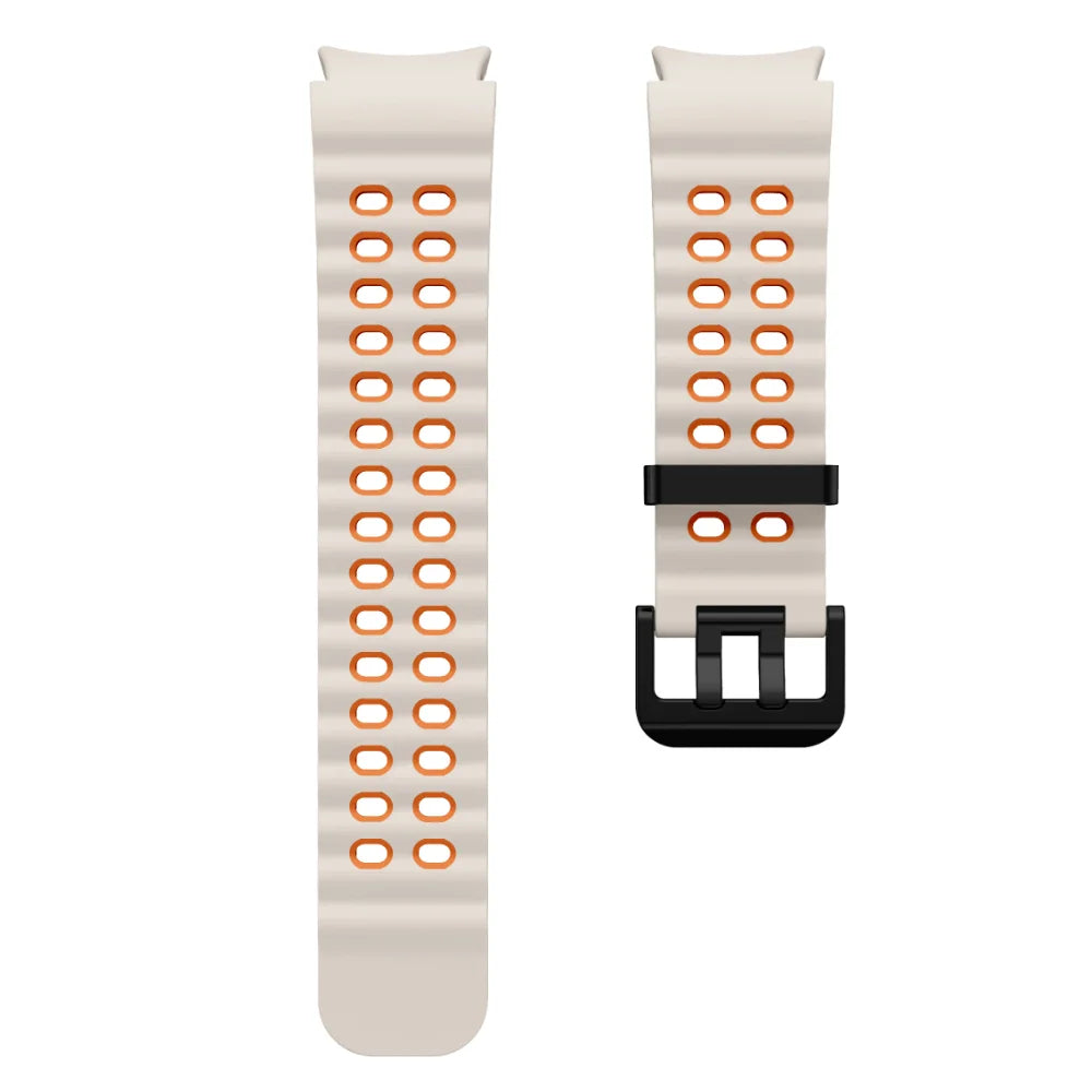 Ocean Silicone Comfortable Strap for Samsung Galaxy Watch 7/6/5/4 40mm 44mm Bracelet for Watch 6/4 Classic 47/43mm 46/42mm Band