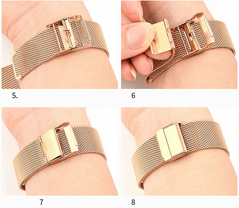 20mm Watch Band for Samsung Galaxy Active 1 2 40mm 44mm/Gear Sport Correa Black For Galaxy Watch SM-R810 42mm Metal Watch Strap