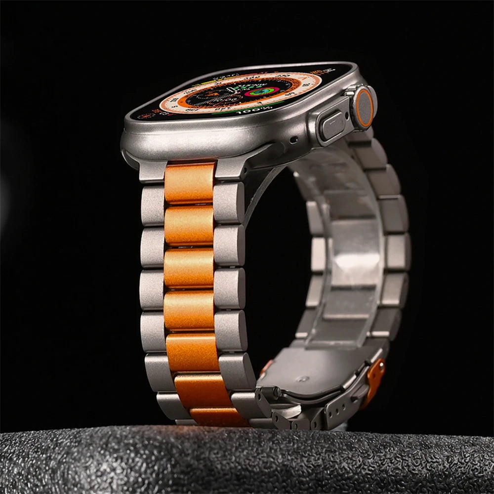 Ultra 3 2 Titanium Color band For Apple Watch 49mm 46mm 42mm 44mm 45mm metal band For Apple Watch 11 10 9 8 SE3 Stainless Steel band