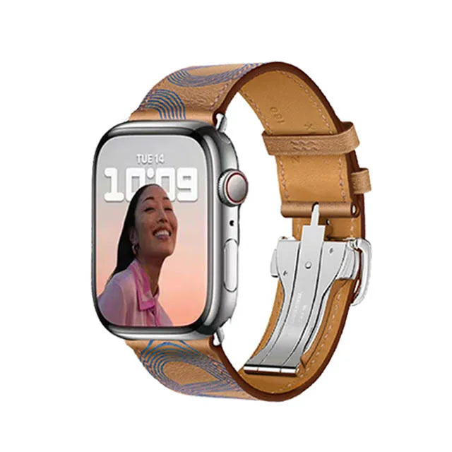 Genuine Leather band For Apple Watch Series 11 10 9 8 SE 3 band 46mm 44mm 41mm 45mm 42mm 38mm band Apple Watch Ultra 3 2 1 49mm
