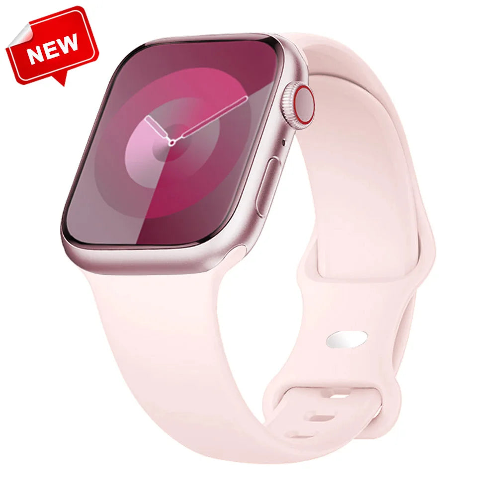 Silicone band For Apple Watch band 40mm 44mm 46mm 45mm 41mm 49mm 38mm 42mm Correa band Apple Watch Series 6 Ultra 2 7 8 9 SE 10 band