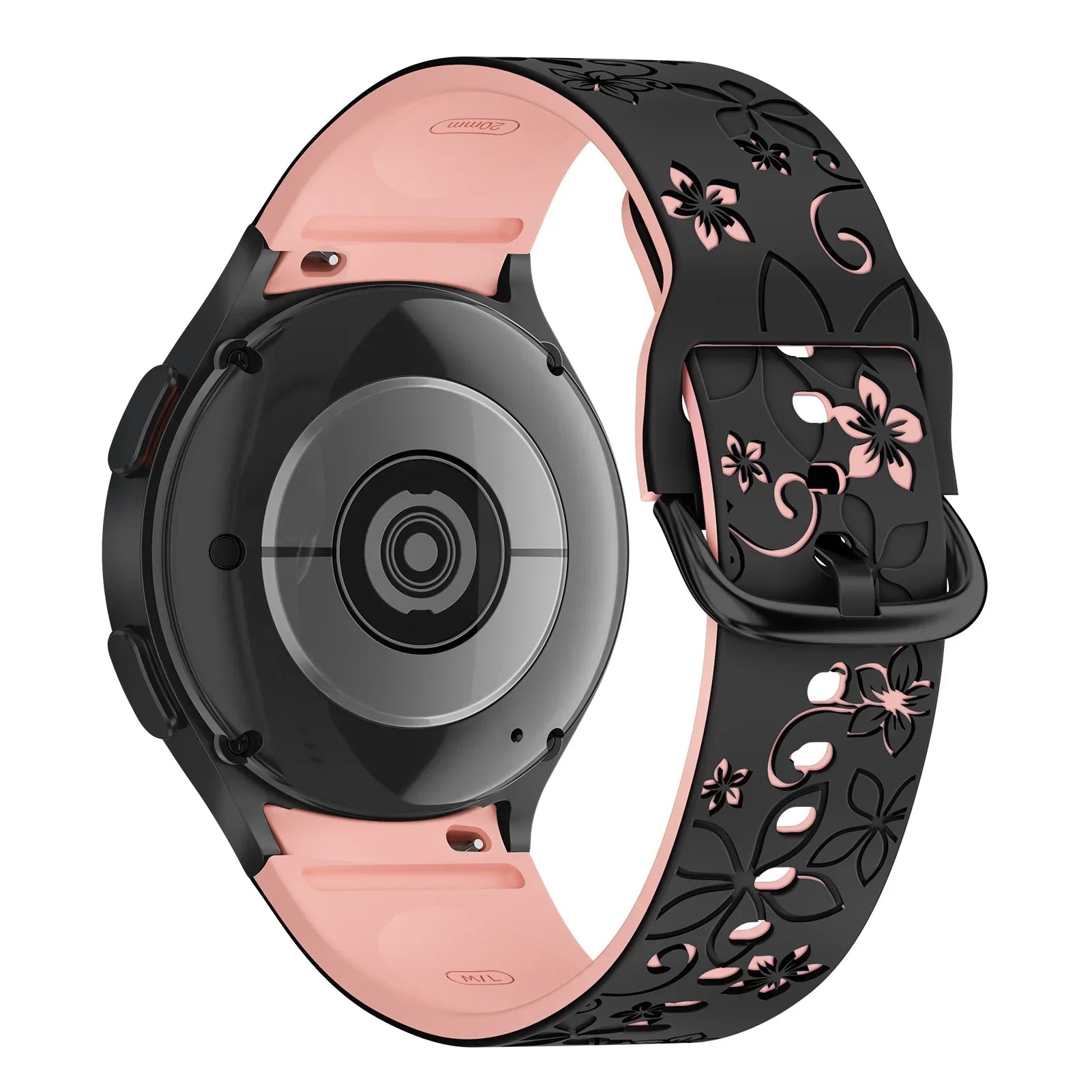 No Gaps Band for Samsung Galaxy Watch 7/5 Pro/4 6 Classic 40 44mm Engraved Silicone Sport Bracelet correa Galaxy Watch 7 Straps