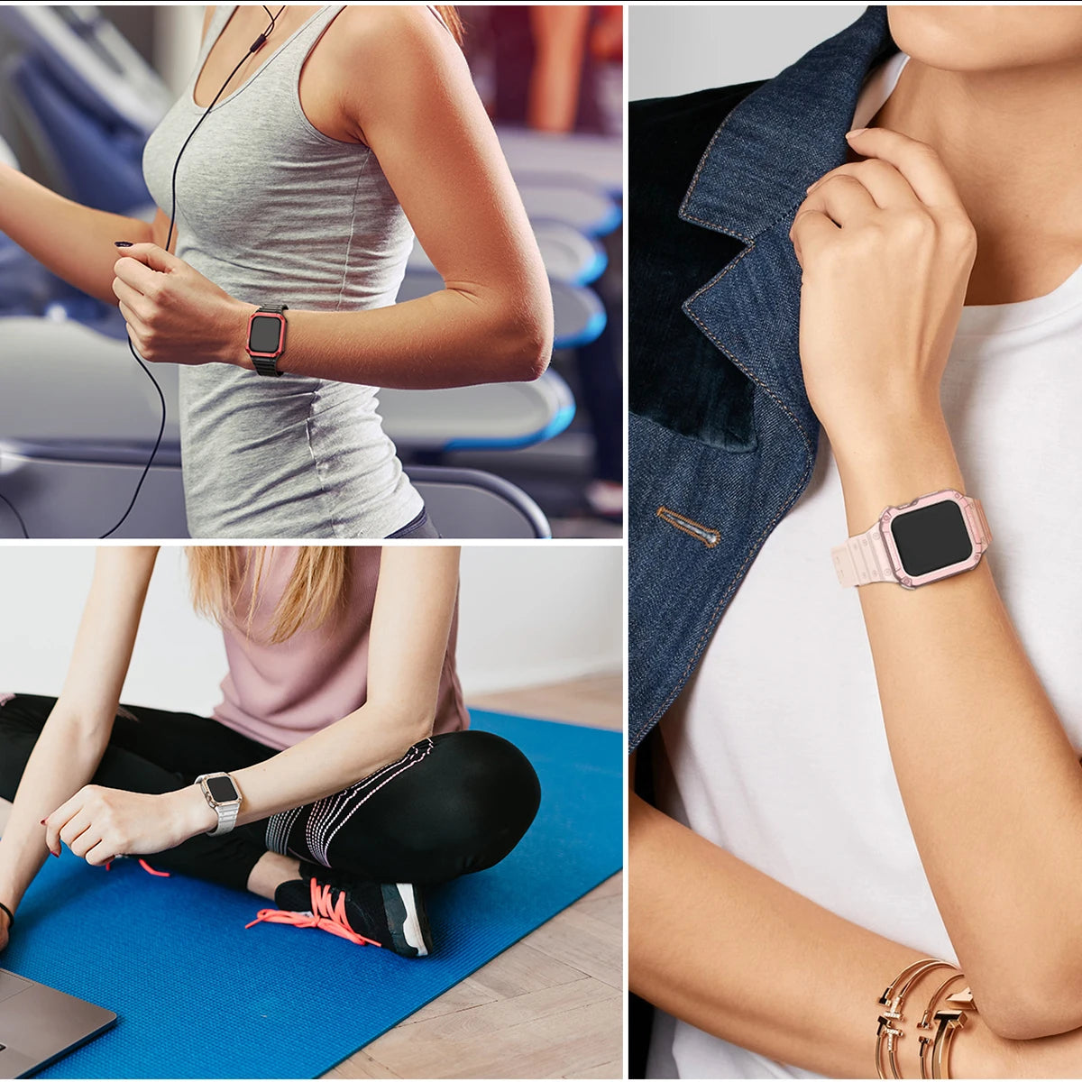 Band Case for Apple Watch 45mm nmm 49mm 44mm 41mm 40mm band TPU for Apple Watch Ultra 7 8 6 5 4 Wristband Sport band Accessories