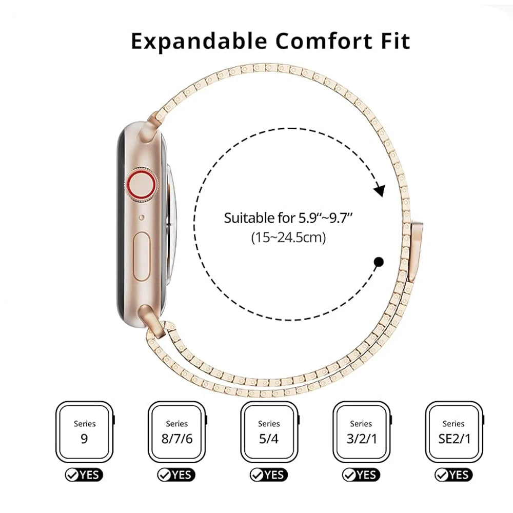 Carbon Steel for Apple Watch band 49mm 45mm 44mm 41mm 40mm 42mm 38mm Magnetic Attraction band for Apple Watch Series 9 8 7 6 5 4 Ultra 2 SE