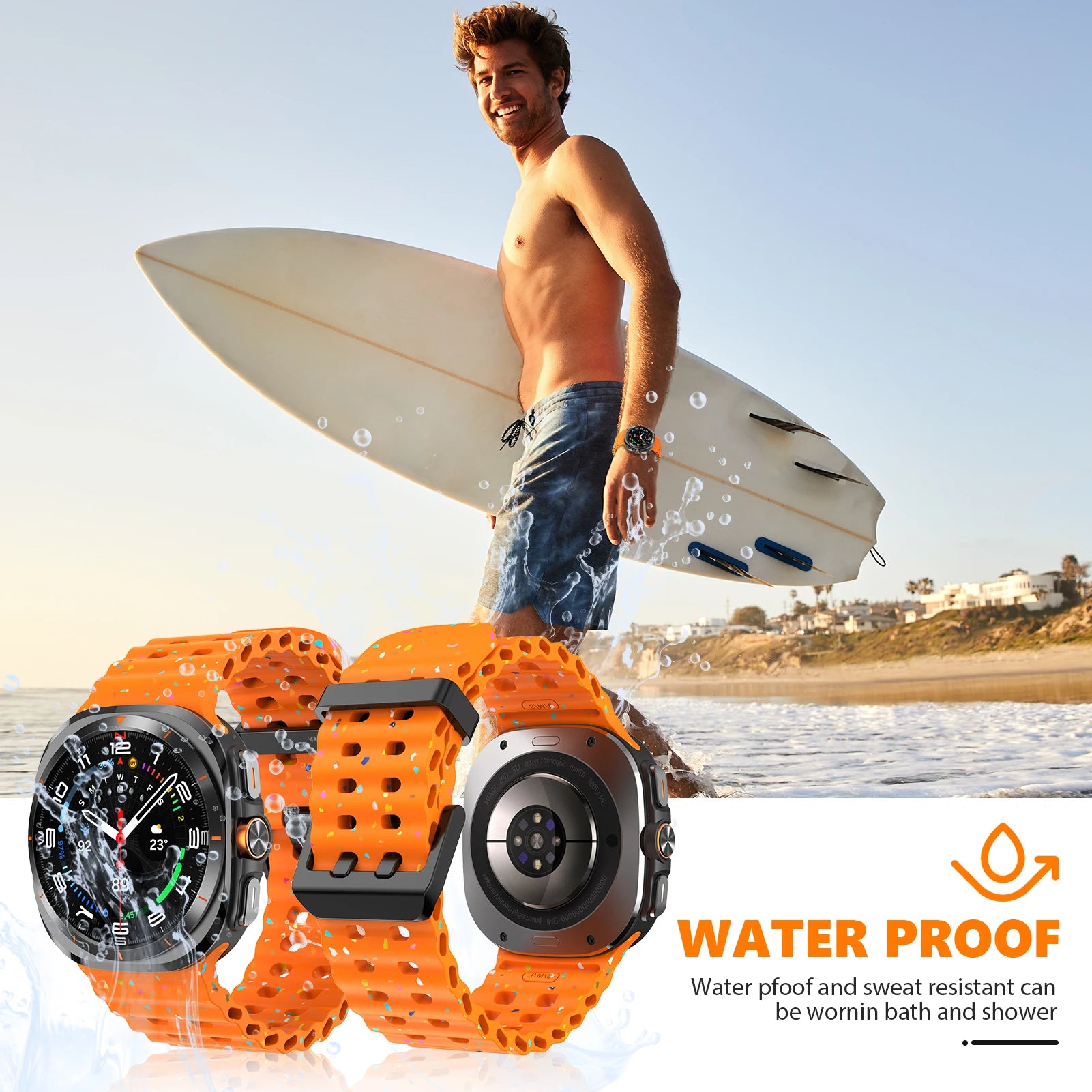 Luminous Strap for Samsung Galaxy Watch 7 Ultra 47mm Smart Watchband Silicone Bracelet for Galaxy Watch 7 Ultra Men Women Correa