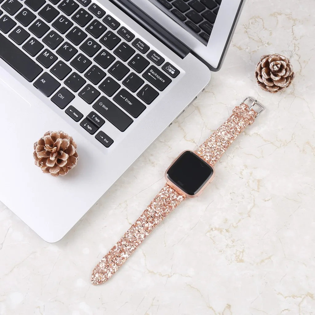 Leather band for Apple Watch band Ultra 49mm 38mm 40mm Women 42mm 44mm 41mm 45mm Glitter band i Watch Series 7 8 6 5 4 3 2