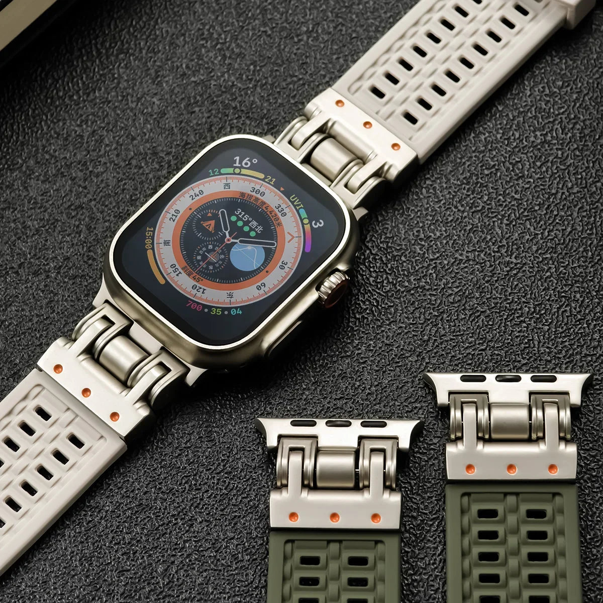 Soft Silicone band for Apple Watch Ultra 2 49mm 45mm 42mm 44mm sport Breathable band for Apple Watch Series 9 8 7 6 5 4 band