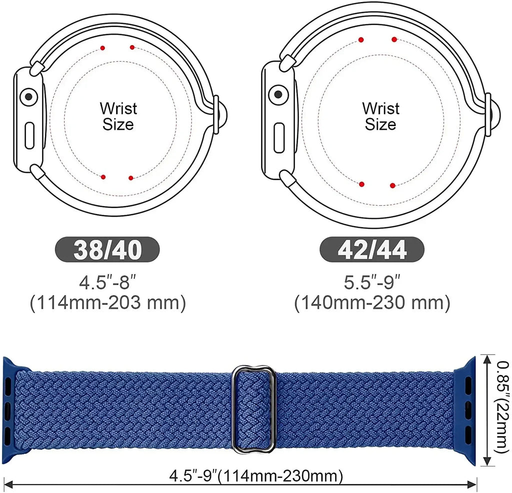 Nylon band for Apple Watch Ultra 2 band 49mm 40mm 44mm 41mm S10 46mm Elastic Braided Loop band Apple Watch Series 9 8 7 6 SE 5 4