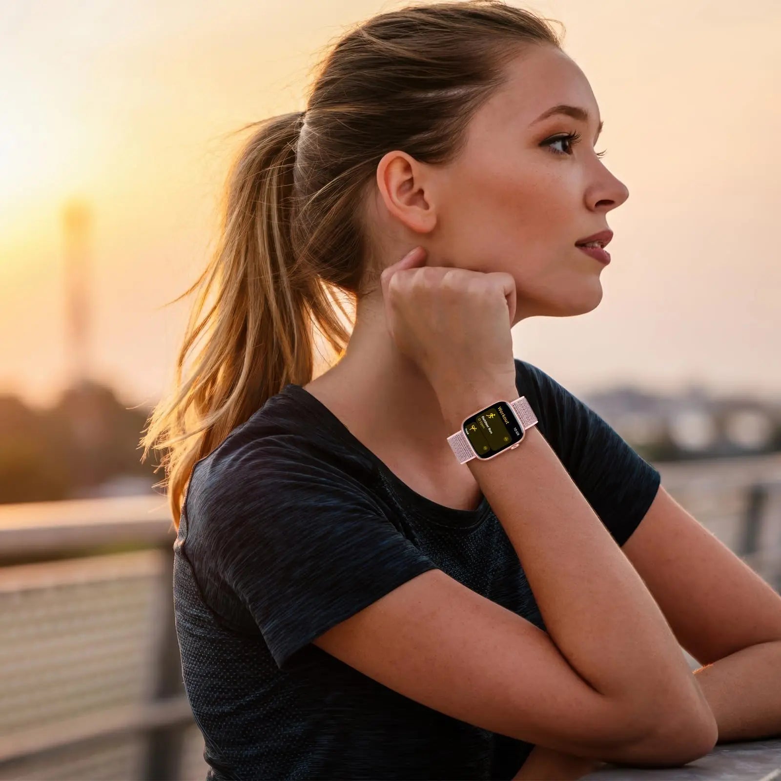 Nylon Loop band for Apple Watch band 46mm 40mm 41mm 42mm 44mm 45mm 38mm Adjust band for Apple Watch Ultra 49mm 8 7 6 SE 5 4 Band