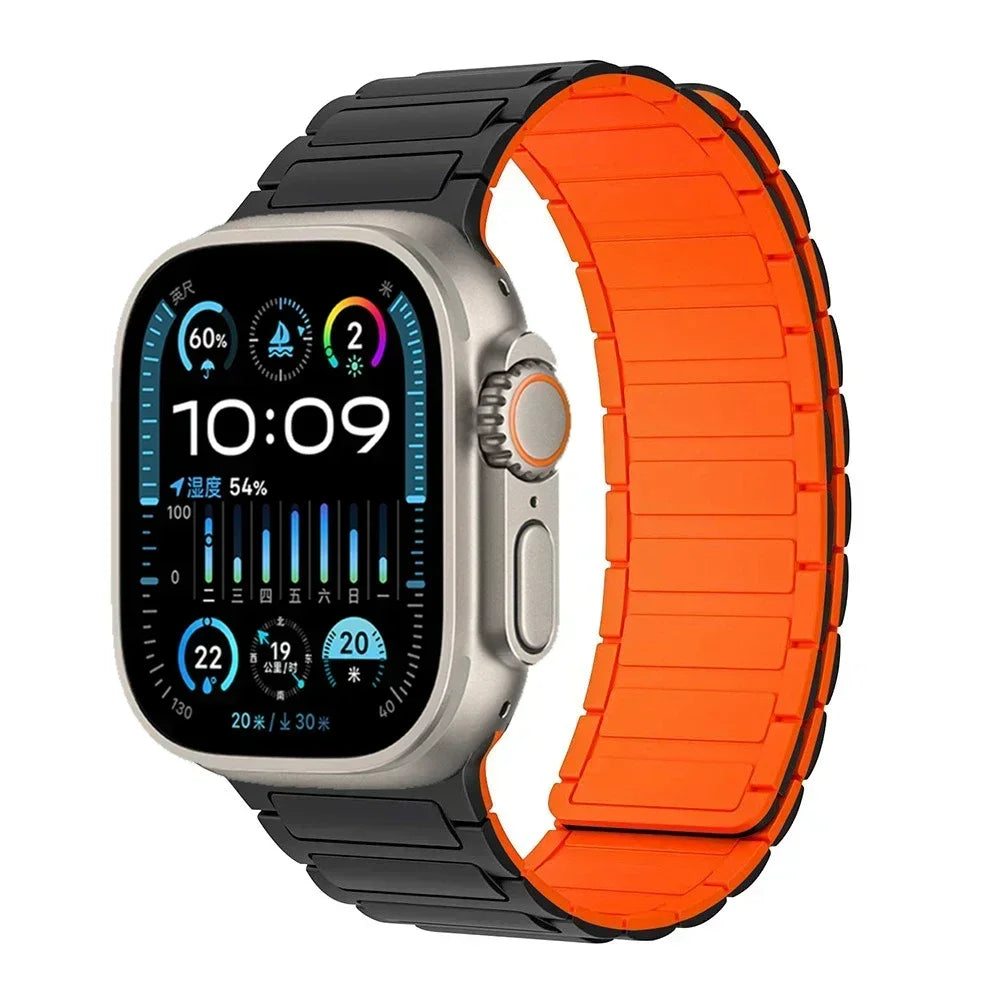 Magnetic Loop band for Apple Watch Ultra 2 1 band 49mm 10 9 8 7 46mm 42mm 45mm 41mm Silicone band Apple Watch 6 5 4 SE 40mm 44mm