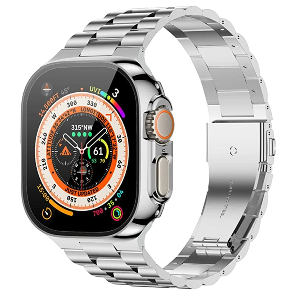 Luxury Stainless Steel band for Apple Watch Ultra 49mm 45mm 44mm 42mm Women Slim band for Apple Watch SE 9 8 7 6 5 3 Correa 41mm 40mm