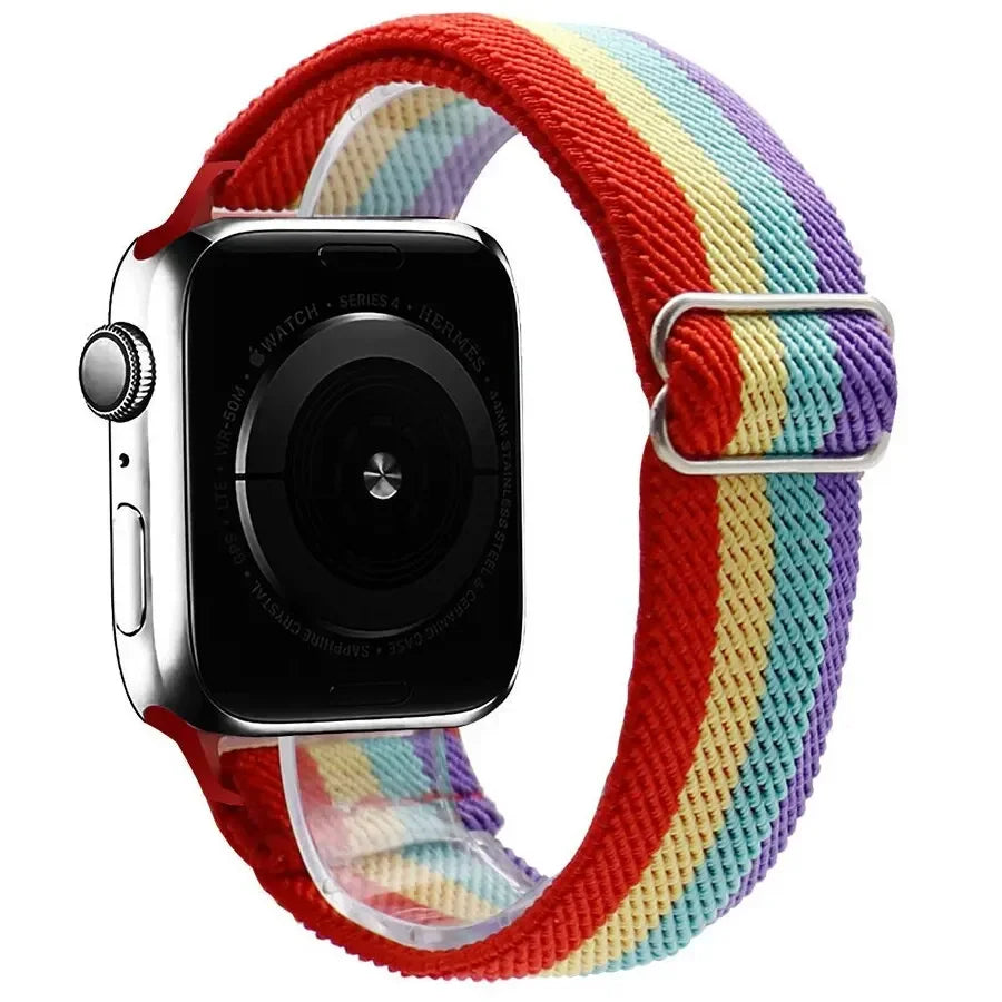 Sport Nylon band for Apple Watch Ultra 3 2 1 49mm 41mm 45mm 42mm 46mm 40mm 44mm Elastic band Series 11 10 9 8 7 6 5 4 SE Band
