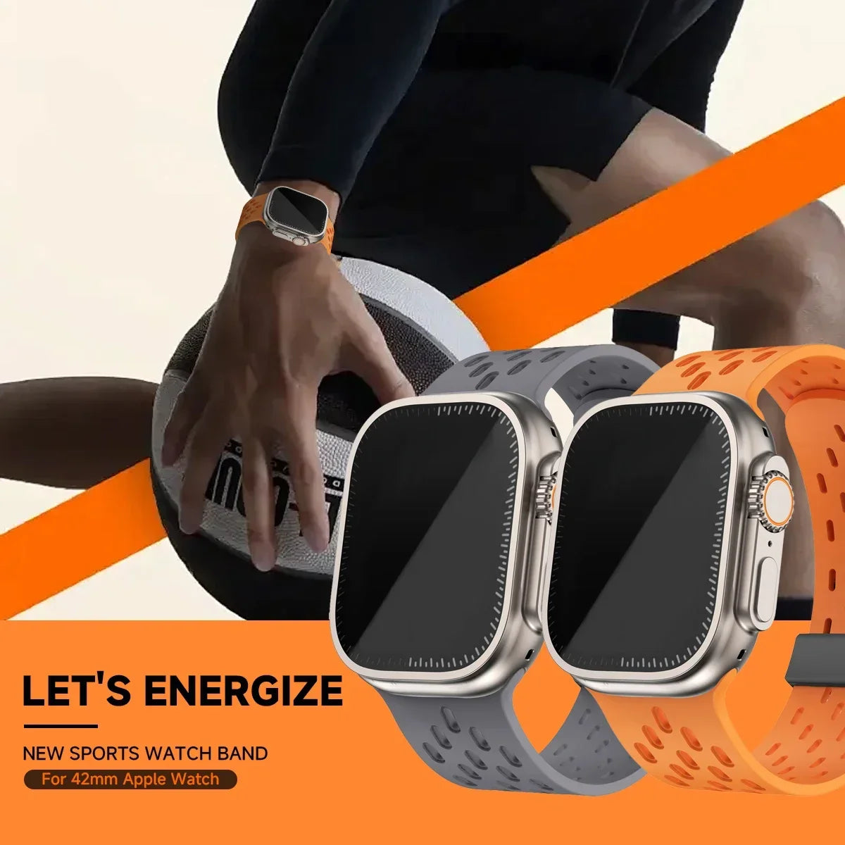 Breathe Silicone band for Apple Watch band 10 46mm 44mm 45mm 42mm Correa for Apple Watch Series 10 9 8 7 6 5 4 SE Ultra 2 49mm band