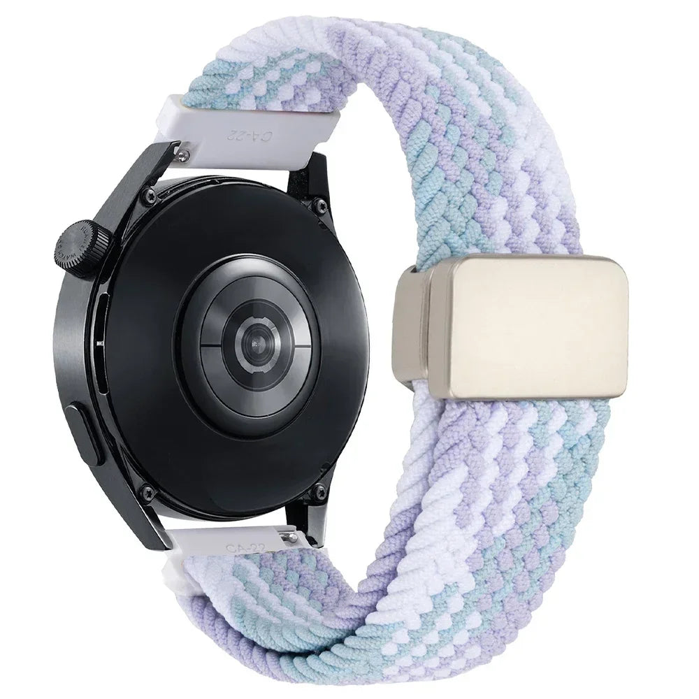 20mm 22mm Nylon Magnetic Strap For Garmin Forerunner 570/265/255/165 Music/venu 3 2/sq/sq2 Band Vivoactive 6 5 Watch Bracelet