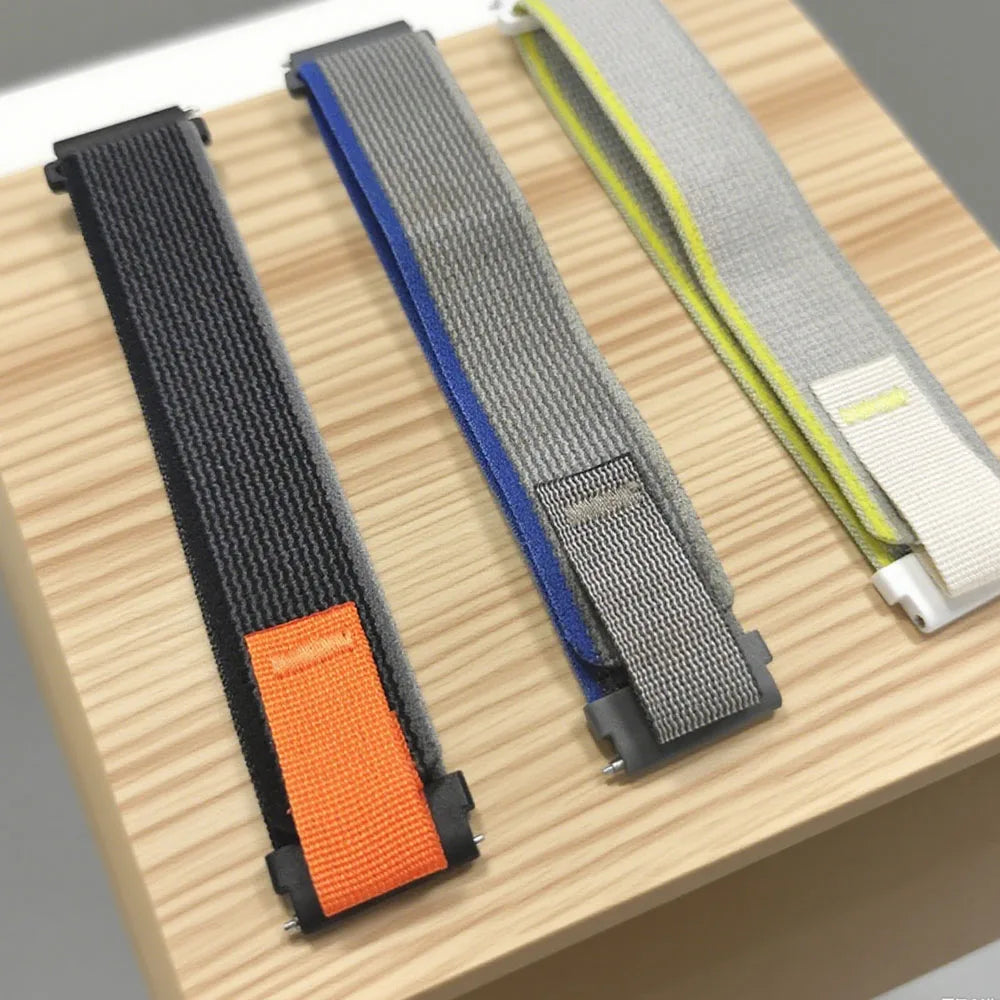 22mm 20mm Nylon Loop Strap for Samsung Galaxy Watch 7 6 5 4 3/Garmin 970 Bracelet Correa Band for Huawei Watch 5 GT5-4 Pro 46mm