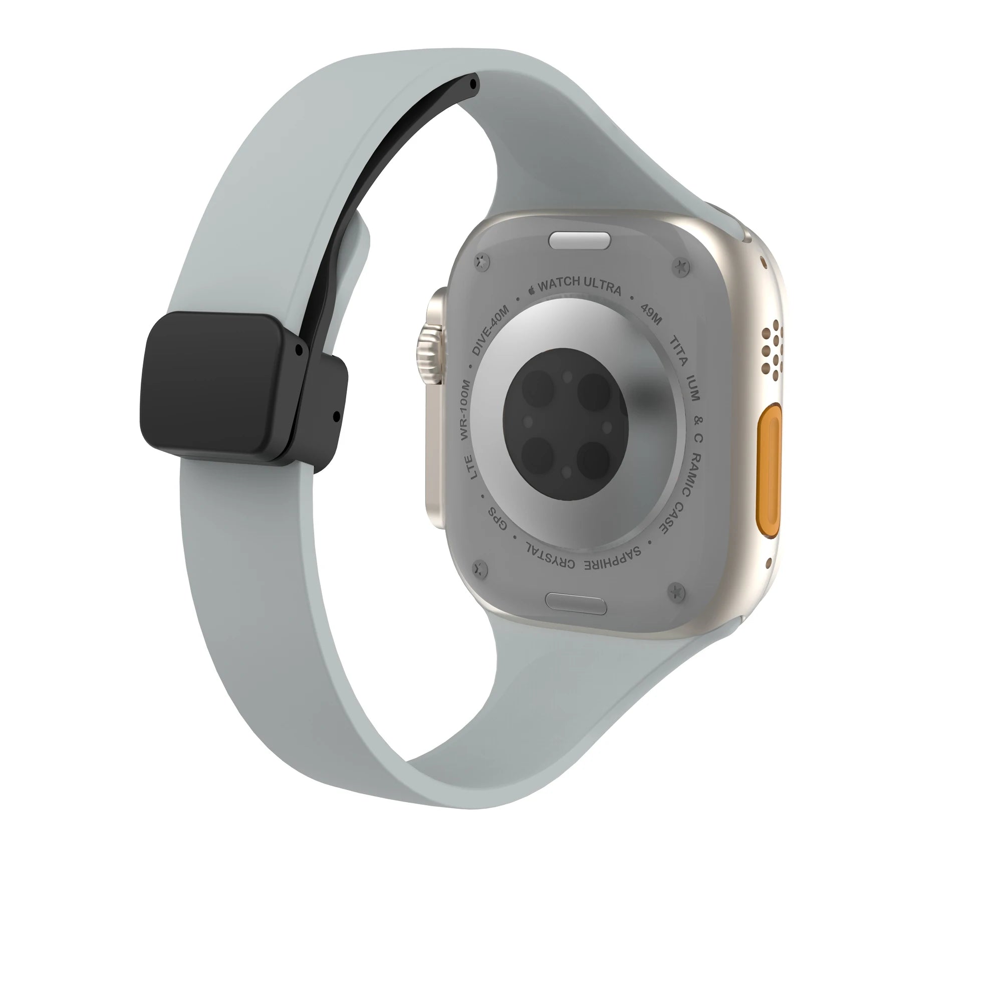 Women Slim Silicone band Magnetic Buckle band For Apple Watch Ultra 2 49mm 45mm 41mm 44mm 42mm 40mm 38mm 9 8 7 SE 6 5 4