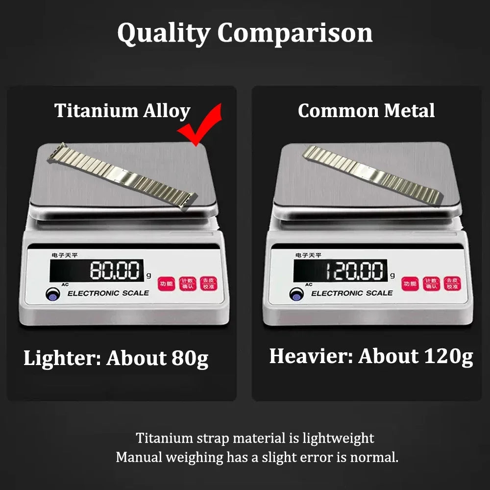 Titanium band For Apple Watch Ultra 3 49mm 44mm 45mm 46mm titanium band For Apple Watch Series 11 10 9 8 7 6 SE luxury men band