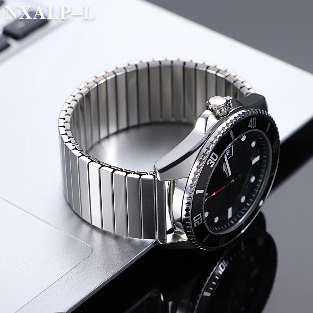 18mm 20mm 22mm Stainless Steel Elastic Stretch Strap for Huawei for Samsung Galaxy Smart Watch Band Metal Expansion Wristband