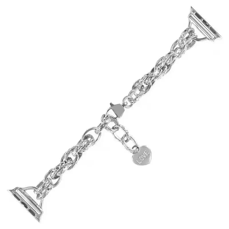 Metal band for Apple Watch Ultra 49mm 41mm 45mm 40mm 44mm 38mm 40mm Love Chain Design Women band for Apple Watch 9 8 7 SE 6 5 4 3 2 1