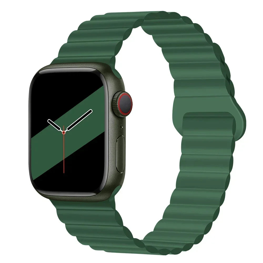 Magnetic band For Apple Watch band 45mm 38mm 49mm 40mm 42mm 41mm Silicone Sport band Apple Watch Series Ultra 10 9 6 5 7 8 SE 44mm