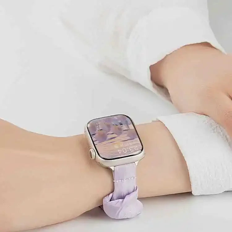 Scrunchie Compatible For Samsung Galaxy Fit 3 SM-R390,Cute Ice Silk Elastic for Samsung Galaxy Fit 3 Accessories