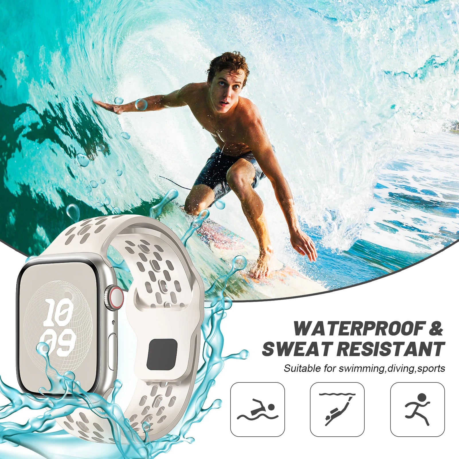 Silicone band For Apple Watch band 45mm 41mm 44mm 49mm 40mm 42mm 46mm band correa Apple Watch Series 11 10 9 8 7 6 5 SE Ultra 3