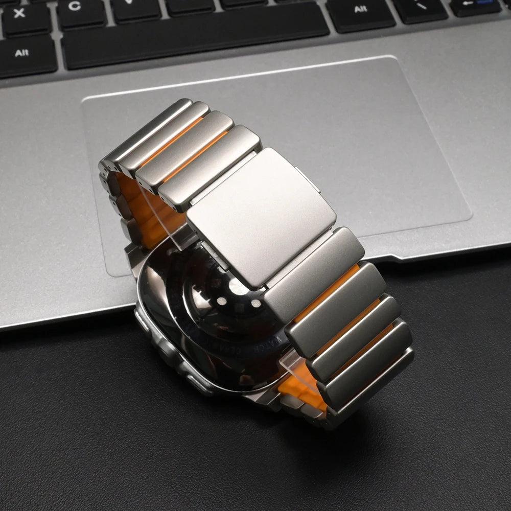 Titanium Watchband for Samsung Galaxy Watch Ultra 2025 47mm Luxury Rubber Strap for GALAXY WATCH ULTRA 47mm 2024 Men Metal Band