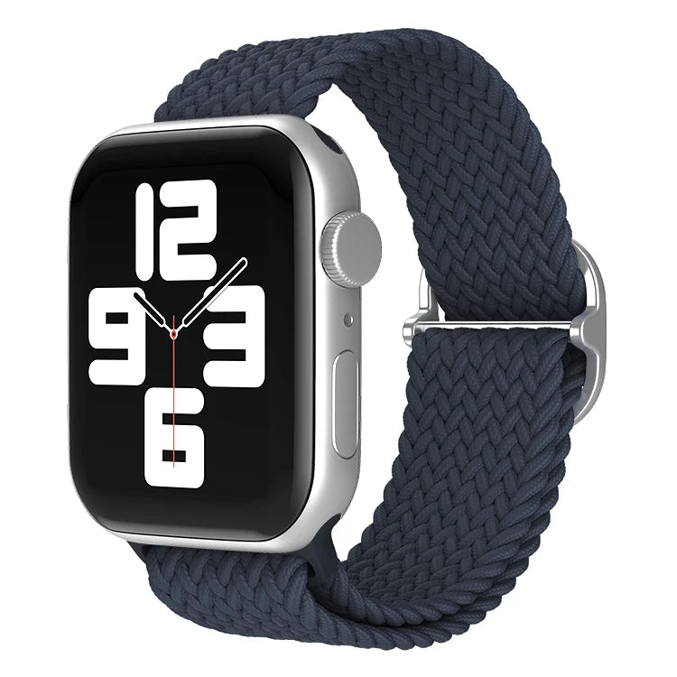 Braided Loop For Apple Watch band 49mm 44mm 45mm 41mm 42mm 38mm 40mm Elastic Solo band Apple Watch Ultra Series 7 SE 3 6 8 Band
