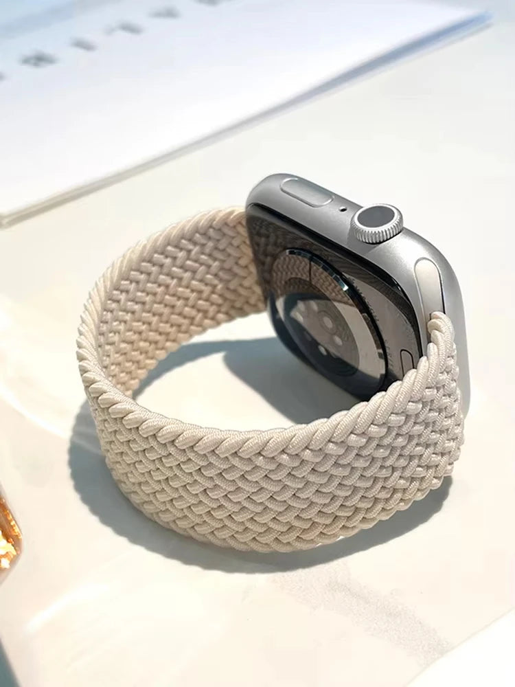 Braided loop band For Apple Watch band Ultra 3 2 49mm 44mm 41mm 40mm 42mm 46mm 45mm band Apple Watch Series 11 SE3 10 9 8 7 6 5