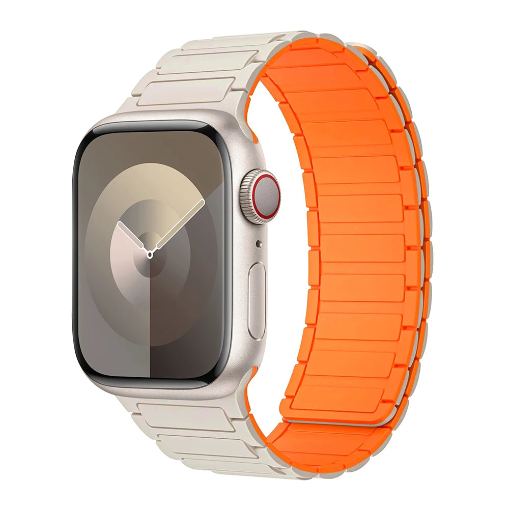 Magnetic band for Apple Watch band 44mm 40mm 49mm 45mm 41mm 38mm Silicone band Apple Watch Series 9 8 7 6 5 4 3 SE Ultra 2 band