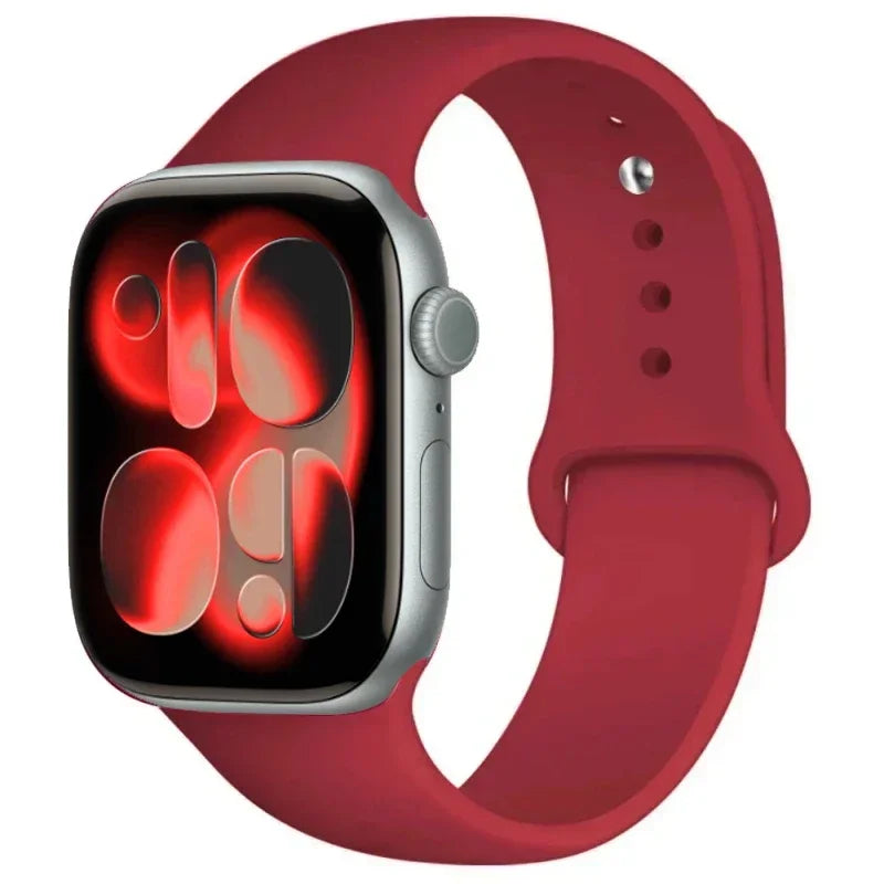 For Apple Watch band 46mm 42mm 45mm 44mm 40mm Silicone sport band Apple Watch Series 11 10 8 7 6 5 4 SE 9 Ultra 3 2 49mm band