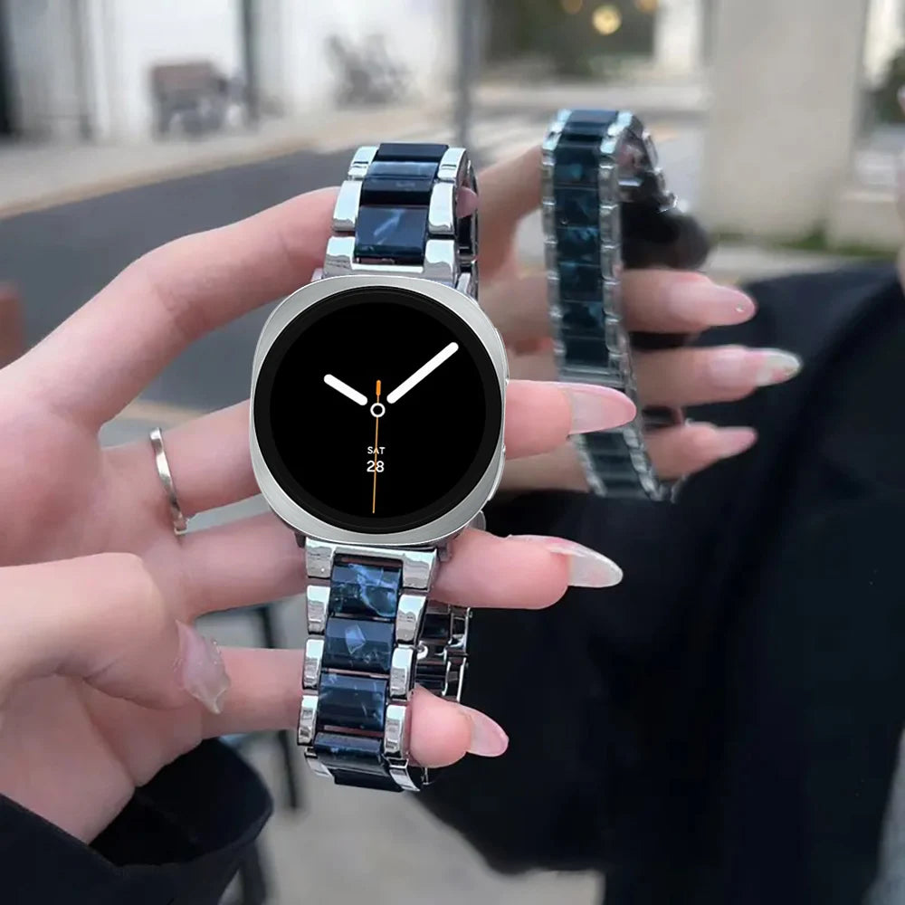 Samsung Galaxy Watch 8 8Classic Ultra 2 1 Strap Bicolor Intermetallic Resin Bracelet Galaxy 8 40mm 44mm 46mm 47MM Band