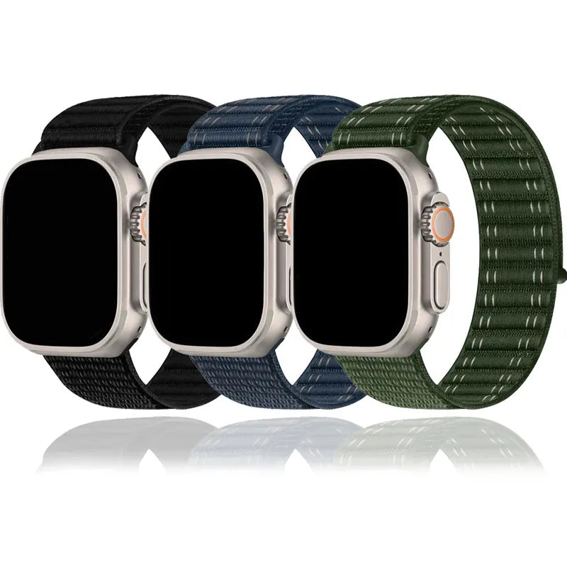 Fabric band for Apple Watch Ultra band 49mm 45mm 46mm 44mm 42mm 41mm 40mm Nylon Loop band Apple Watch Series 10 9 8 7 6 5 4 SE