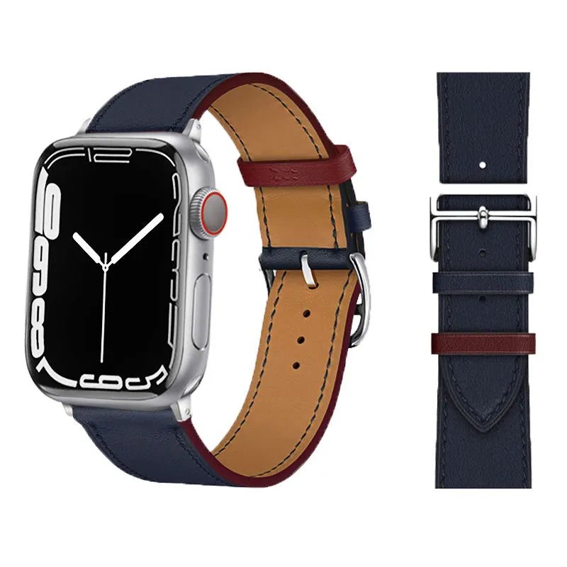 Leather Watch band for Apple Watch band 46mm 44mm 49mm 45mm 42mm 40mm 38mm 41mm band Apple Watch Series 10 Ultra 9 8 7 6 5 4 3 SE