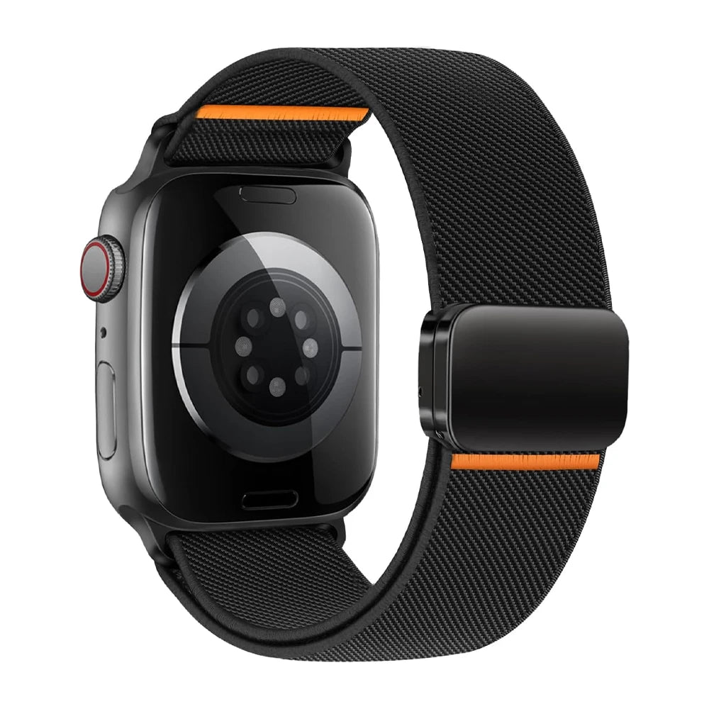 Magnetic Sport band For Apple Watch Ultra 2 band 49mm 45mm 46mm 44mm 42mm 41mm 40mm Nylon Correa band Apple Watch 10 9 8 7 6 5 4 SE