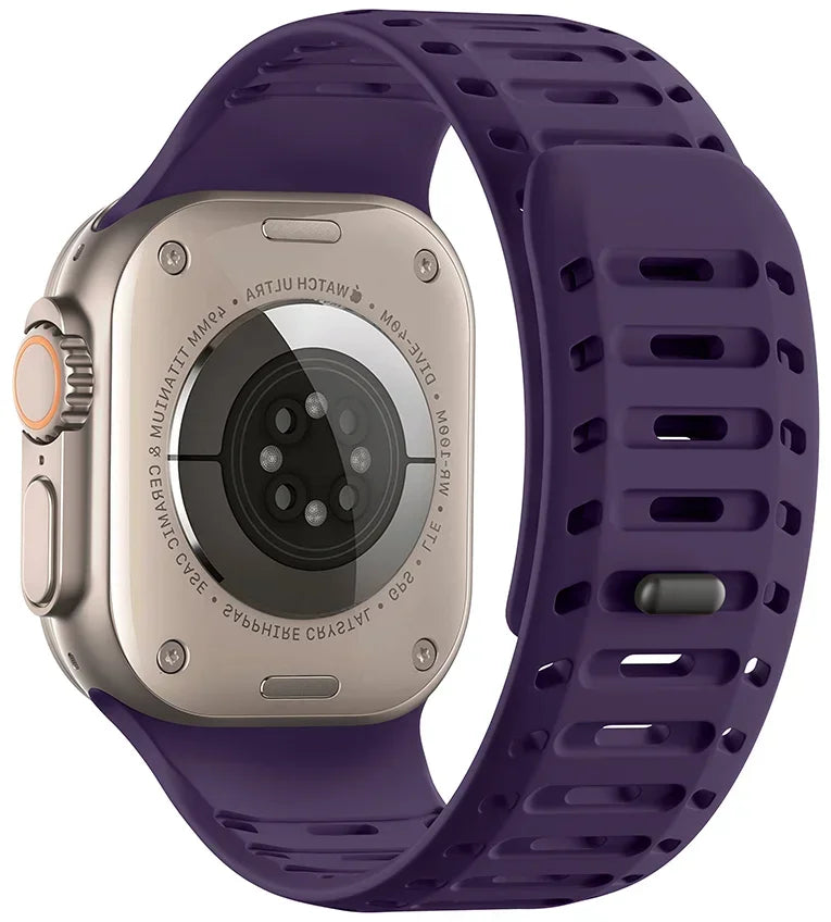 Magnetic Silicone band for Apple Watch Ultra 3 2 1 49mm Series 11 10 46mm Sport watch band Apple Watch 9 8 7 6 5 SE 3 45mm 44mm Band