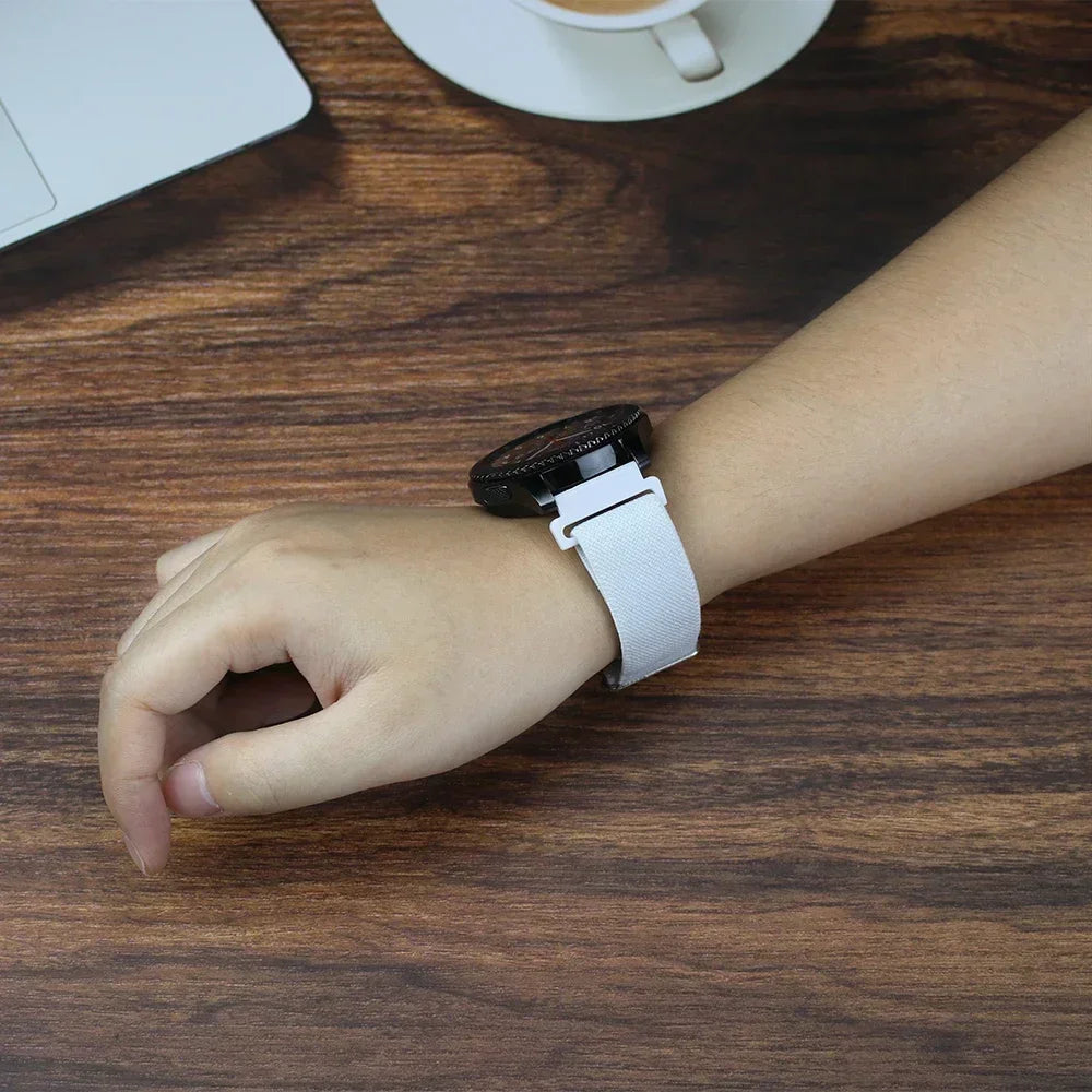 20mm 22mm Elastic Nylon Loop Strap for Samsung Galaxy Watch 4 5 6 7 40/44mm Pro Calssic 42/46mm Band Huawei Gt2/3 Amazfit Gts2/4