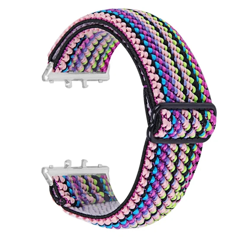 Elastic Nylon Strap For Samsung Galaxy Fit 3 Watch Bracelet Vintage Bohemian National Style Watchband For Samsung Fit 3 SM-R390
