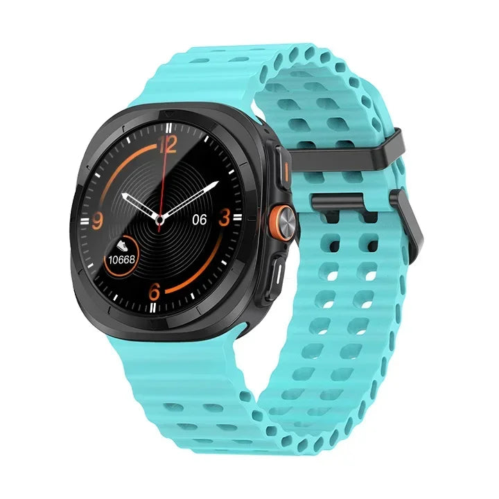 Marine Band For Samsung Galaxy Watch ultra 2025/7 ultra Accessories Two color Sport silicone Bracelet Galaxy Watch ultra Straps